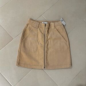 Hollister Tan Corduroy Ultra High-Rise Mini Skirt - Size 1 grandpa core coastal